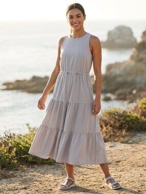 zella pursuit tiered midi dress Pursuit Tiered Midi Dress (Women)